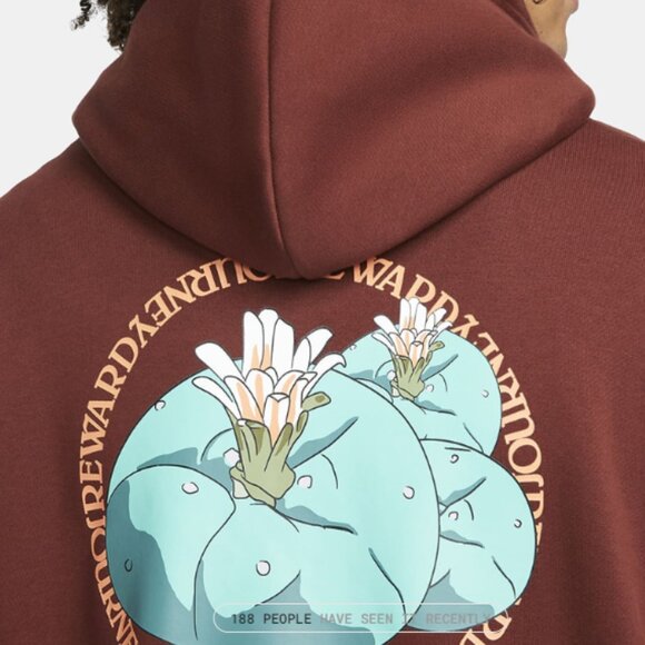 Nike Kyrie Basketball Pullover Oversized Fit Brown Hoodie DQ6111-072 Size XL - Picture 5 of 10